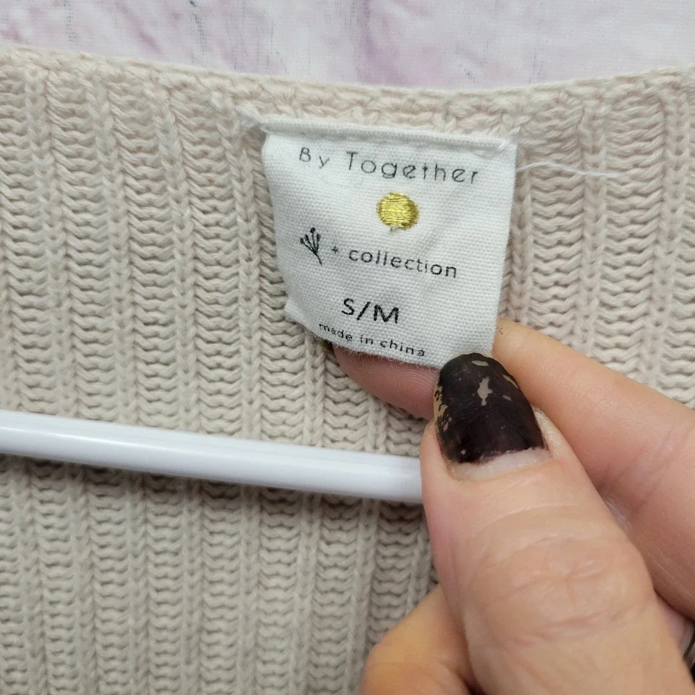 By Together Knit Striped Dolman Cardigan Sweater Womens S/M Casual Travel Kimono